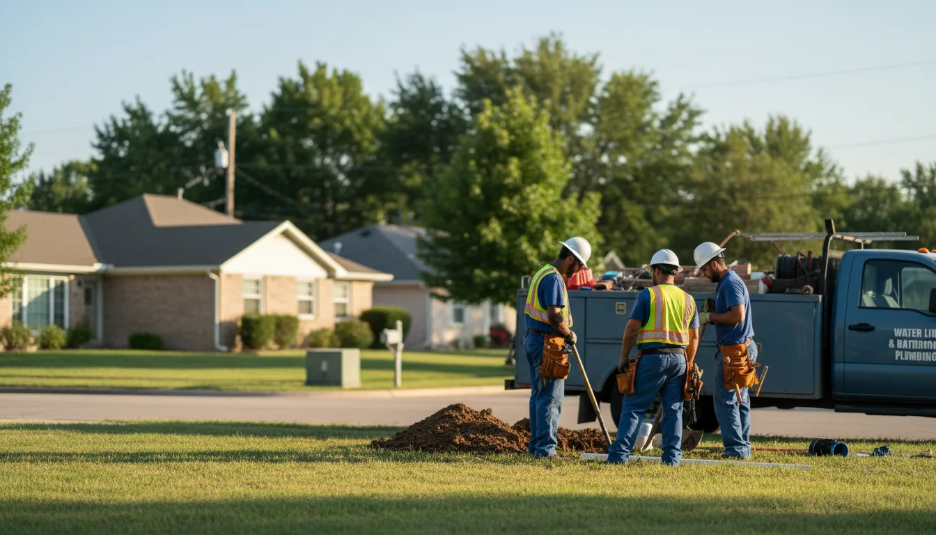 Residential water line and bathroom plumbing service in Saddle River, NJ